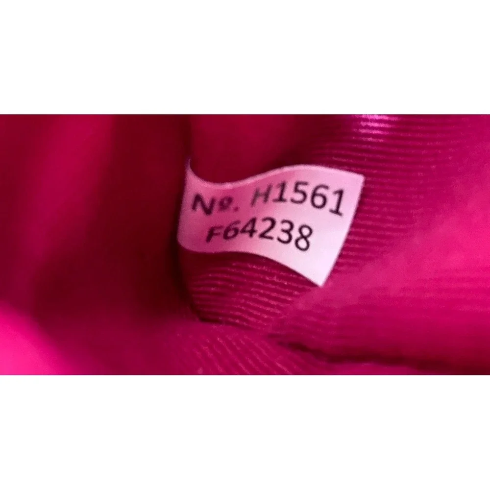 Coach Womens Cranberry Pink&Black Leopard Print Wristlet Wallet Cheetah 4x6" EUC - Picture 6 of 11